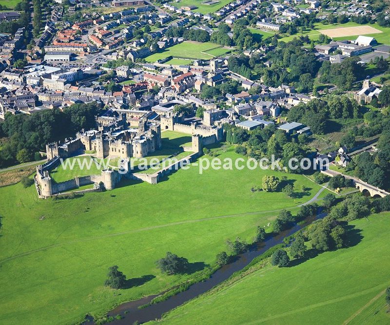 Aerial View of Alnwick Castle, Alnwick, Northumberland