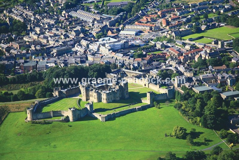 Aerial View of Alnwick Castle, Alnwick, Northumberland