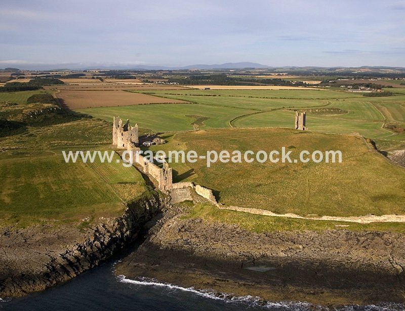Aerial View of Dunstanburgh Castle & The Northumberland Coast