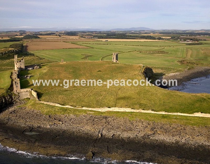 Aerial View of Dunstanburgh Castle & The Northumberland Coast