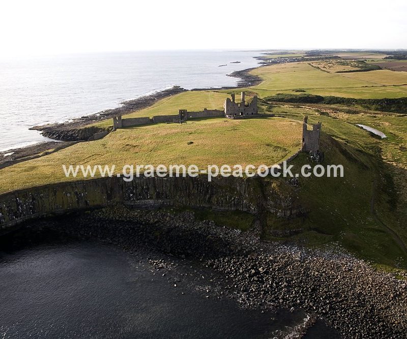 Aerial View of Dunstanburgh Castle & The Northumberland Coast