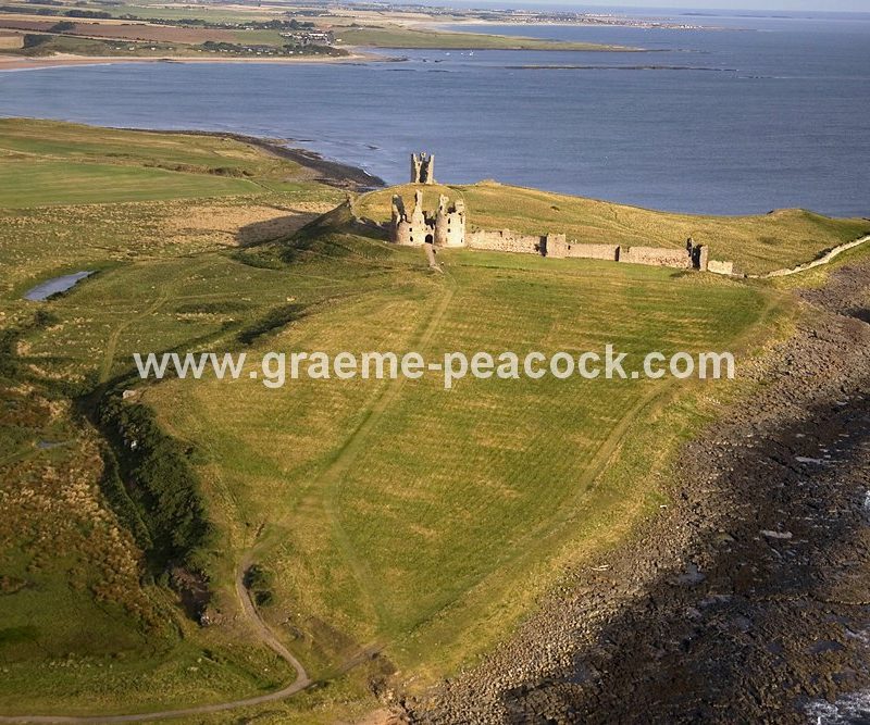 Aerial View of Dunstanburgh Castle & The Northumberland Coast