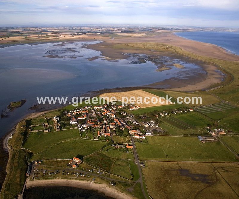 Aerial View of Lindisfarne Castle & Holy Island, Northumberland