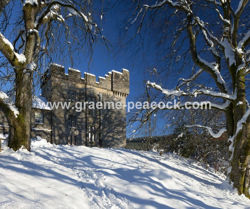 Kielder Castle in winter, Kielder, Northumberland