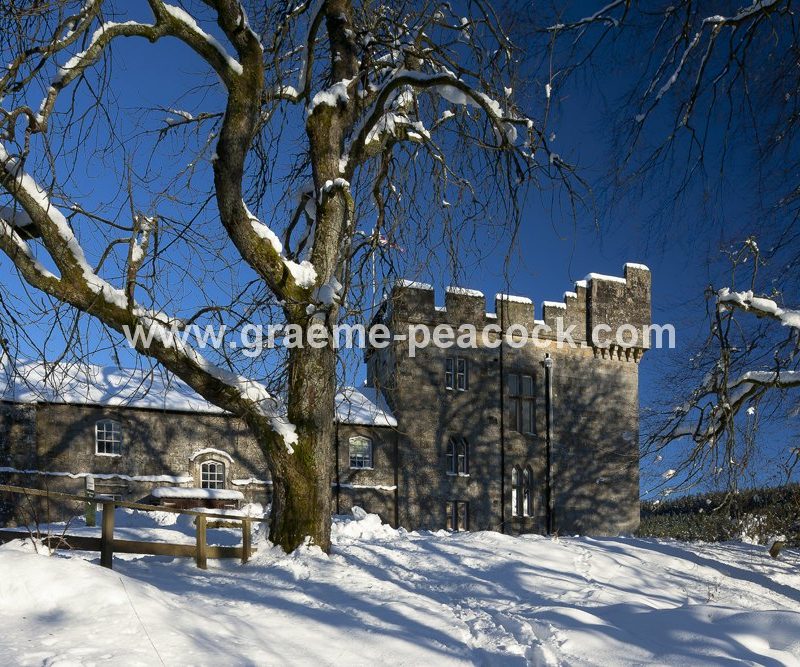 Kielder Castle in winter, Kielder, Northumberland