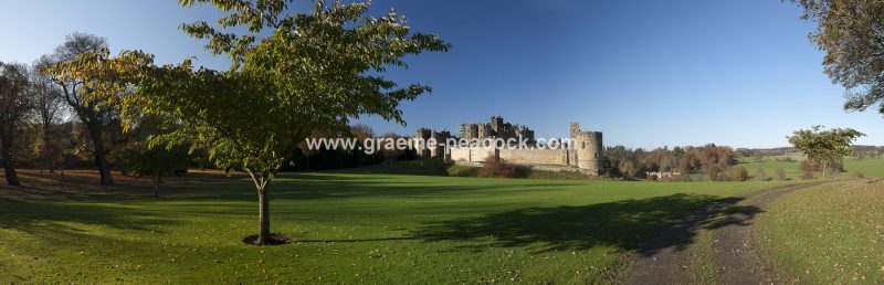 Alnwick Castle in autumn, Alnwick, northumberland