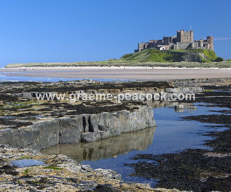Bamburgh Castle and village, Bamburgh, Northumberland