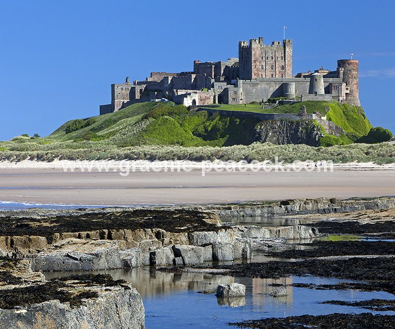 Bamburgh Castle and village, Bamburgh, Northumberland