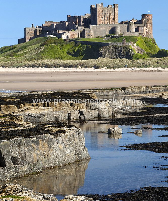 Bamburgh Castle and village, Bamburgh, Northumberland