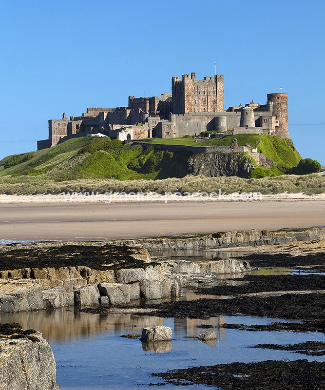 Bamburgh Castle and village, Bamburgh, Northumberland