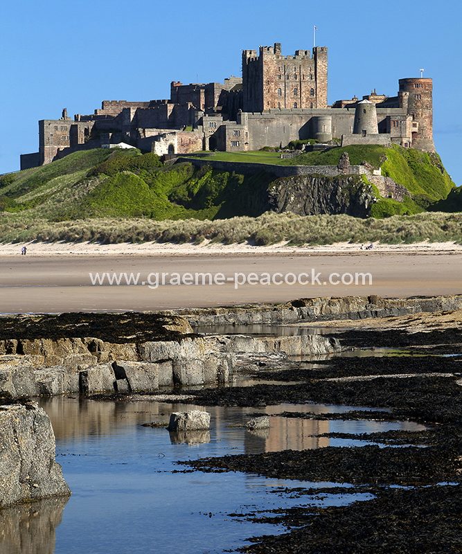 Bamburgh Castle and village, Bamburgh, Northumberland