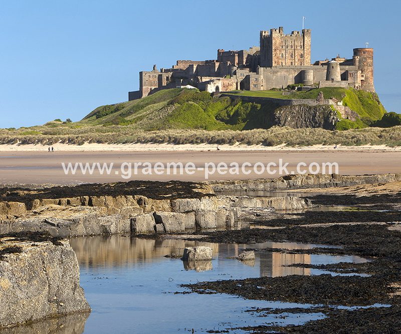 Bamburgh Castle and village, Bamburgh, Northumberland
