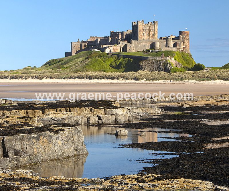 Bamburgh Castle and village, Bamburgh, Northumberland