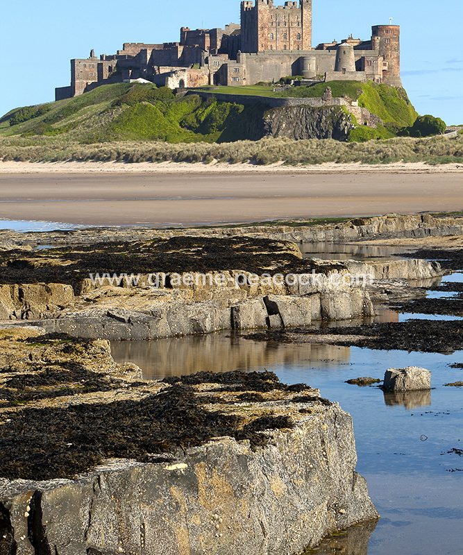 Bamburgh Castle and village, Bamburgh, Northumberland