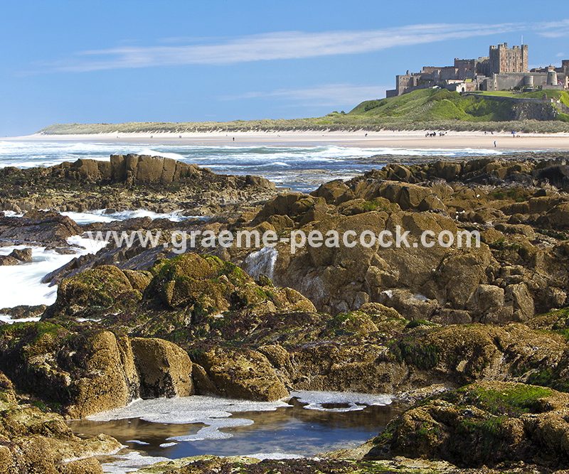 Bamburgh Castle and village, Bamburgh, Northumberland