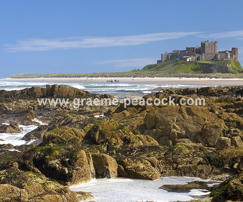 Bamburgh Castle and village, Bamburgh, Northumberland