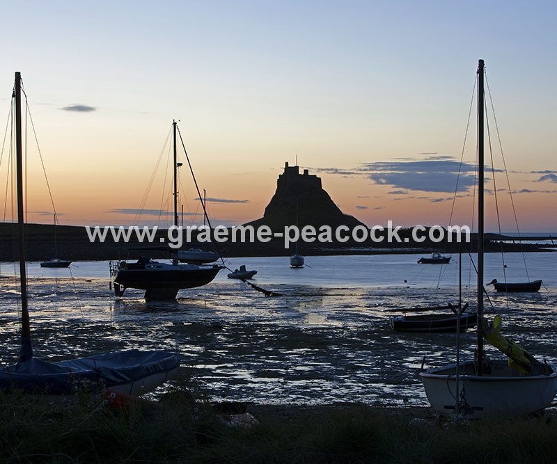 Lindisfarne Castle at dawn, Holy Island of Lindisfarne, Nortthumberland