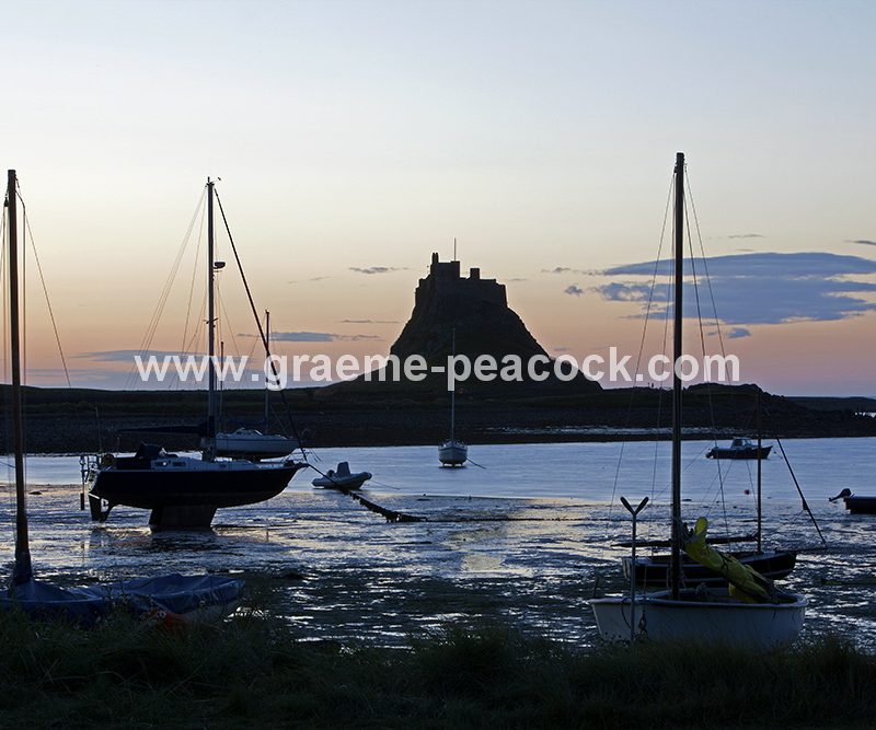 Lindisfarne Castle at dawn, Holy Island of Lindisfarne, Nortthumberland