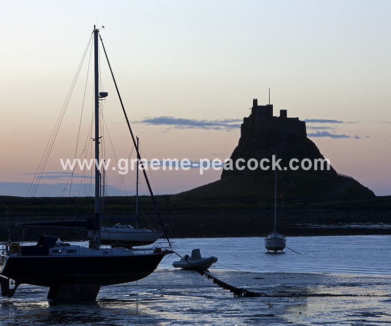 Lindisfarne Castle at dawn, Holy Island of Lindisfarne, Nortthumberland