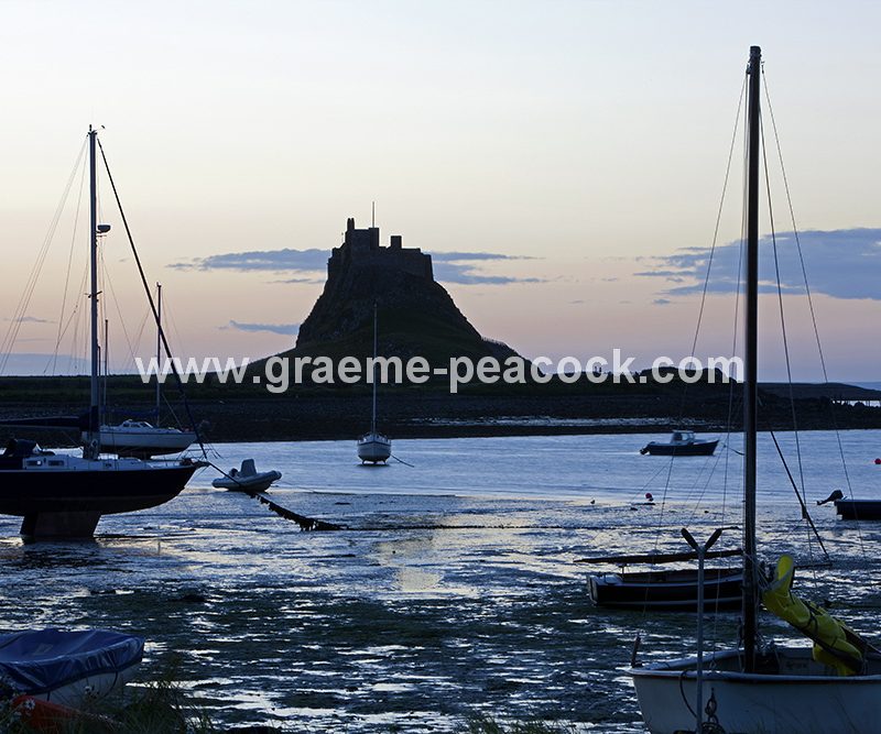 Lindisfarne Castle at dawn, Holy Island of Lindisfarne, Nortthumberland