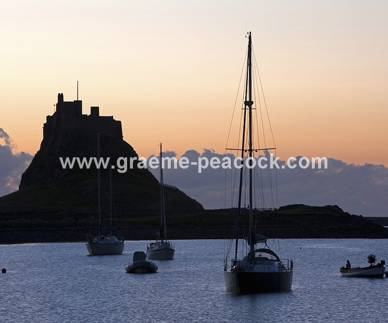 Lindisfarne Castle at dawn, Holy Island of Lindisfarne, Nortthumberland