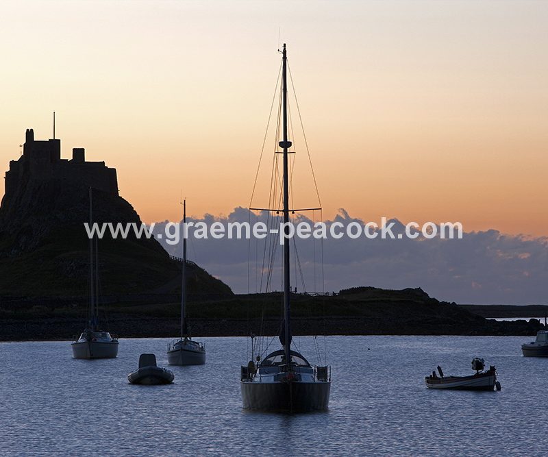 Lindisfarne Castle at dawn, Holy Island of Lindisfarne, Nortthumberland