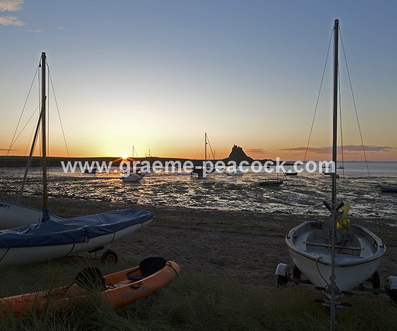 Lindisfarne Castle at dawn, Holy Island of Lindisfarne, Nortthumberland