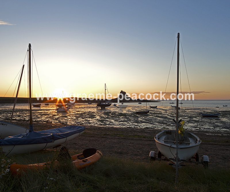 Lindisfarne Castle at dawn, Holy Island of Lindisfarne, Nortthumberland