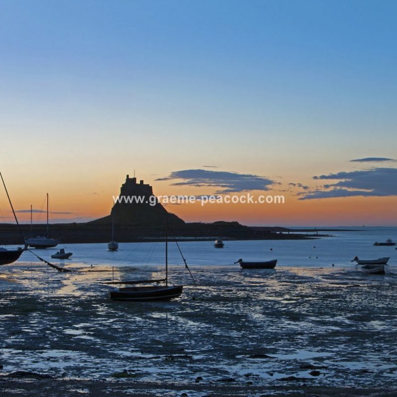 Lindisfarne Castle at dawn, Holy Island of Lindisfarne, Nortthumberland