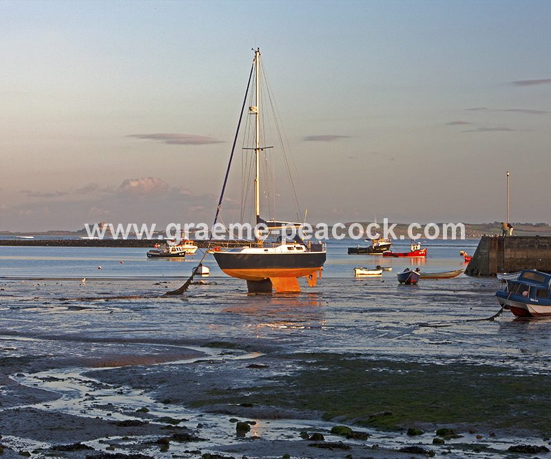 Early morning on The Holy Island of Lindisfarne near Berwick-upon-Tweed, Northumberland