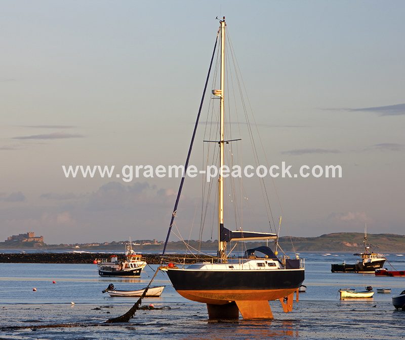 Early morning on The Holy Island of Lindisfarne near Berwick-upon-Tweed, Northumberland