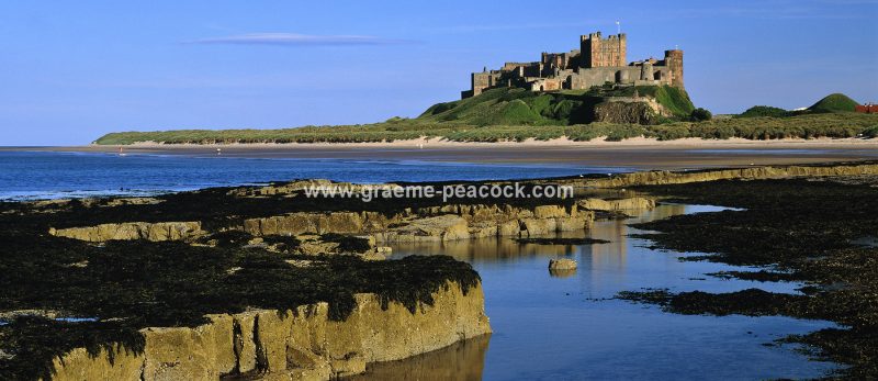 Bamburgh Castle and beach, Bamburgh, Northumberland