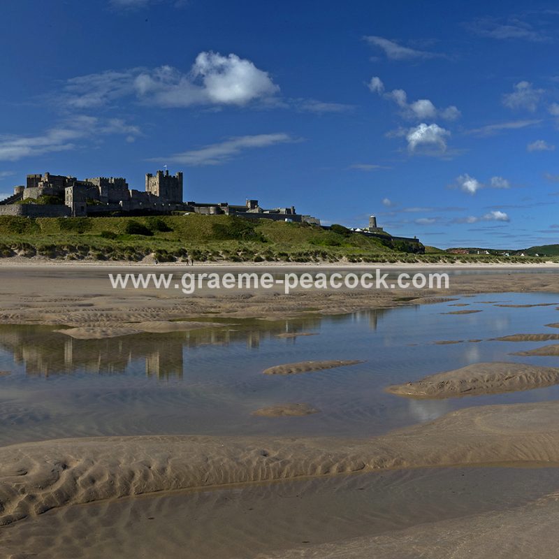 Bamburgh Castle and beach, Bamburgh, Northumberland