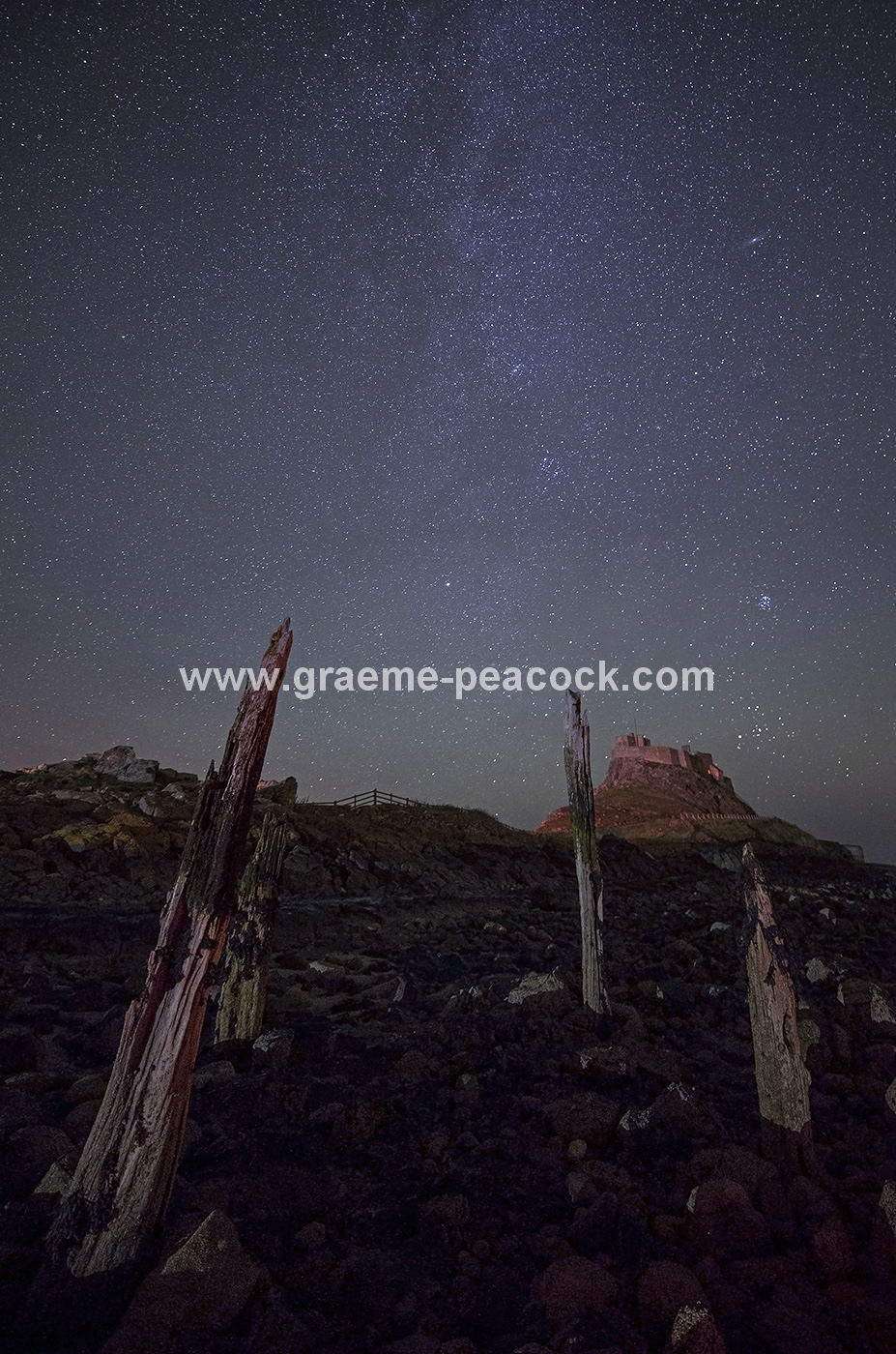 The Milky Way above The Holy Island of Lindisfarne, Northumberland