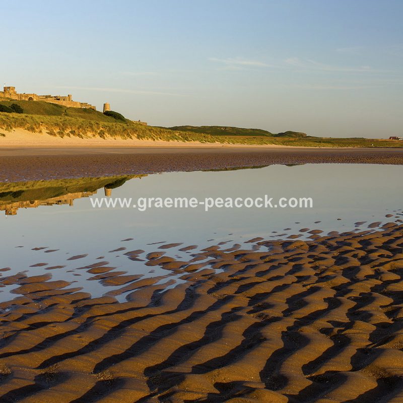 Bamburgh Castle at dawn, Bamburgh, Northumberland
