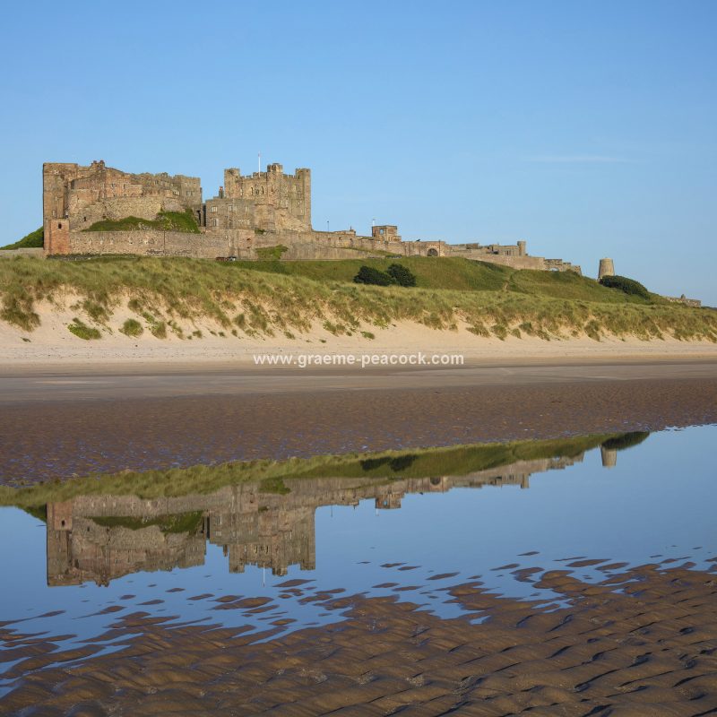 Bamburgh Castle at dawn, Bamburgh, Northumberland