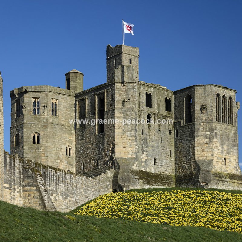 Warkworth Castle in Spring, Warkworth, Northumberland