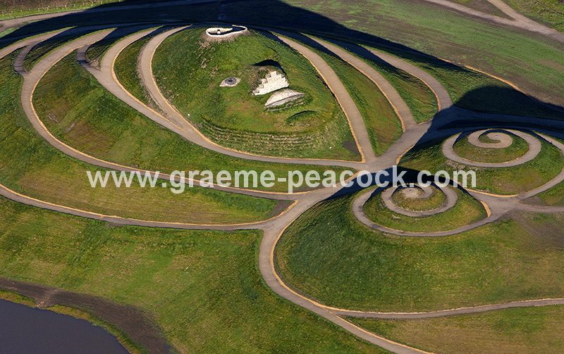 Aerial image of 'Northumberlandia' near Cramlington, Northumberland