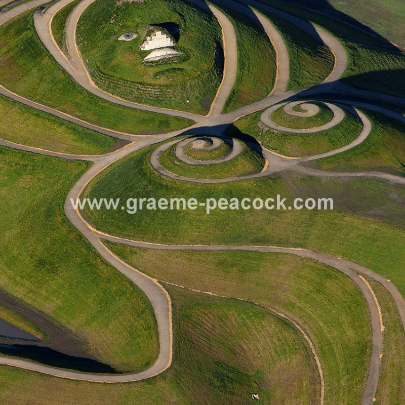 Aerial image of 'Northumberlandia' near Cramlington, Northumberland