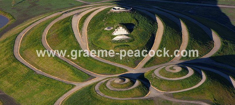 Aerial image of 'Northumberlandia' near Cramlington, Northumberland