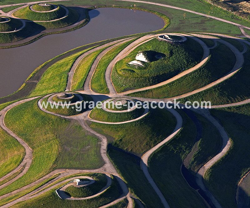 Aerial image of 'Northumberlandia' near Cramlington, Northumberland