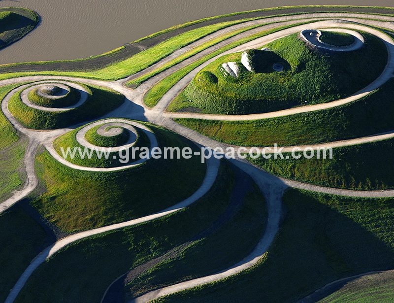 Aerial image of 'Northumberlandia' near Cramlington, Northumberland