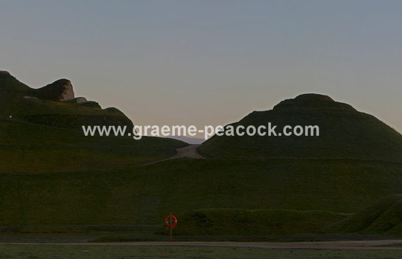 Panoramic  image of 'Northumberlandia' near Cramlington, Northumberland