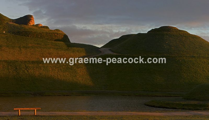 Panoramic  image of 'Northumberlandia' near Cramlington, Northumberland