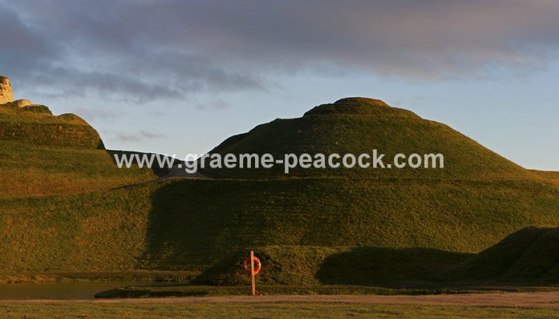 Panoramic  image of 'Northumberlandia' near Cramlington, Northumberland