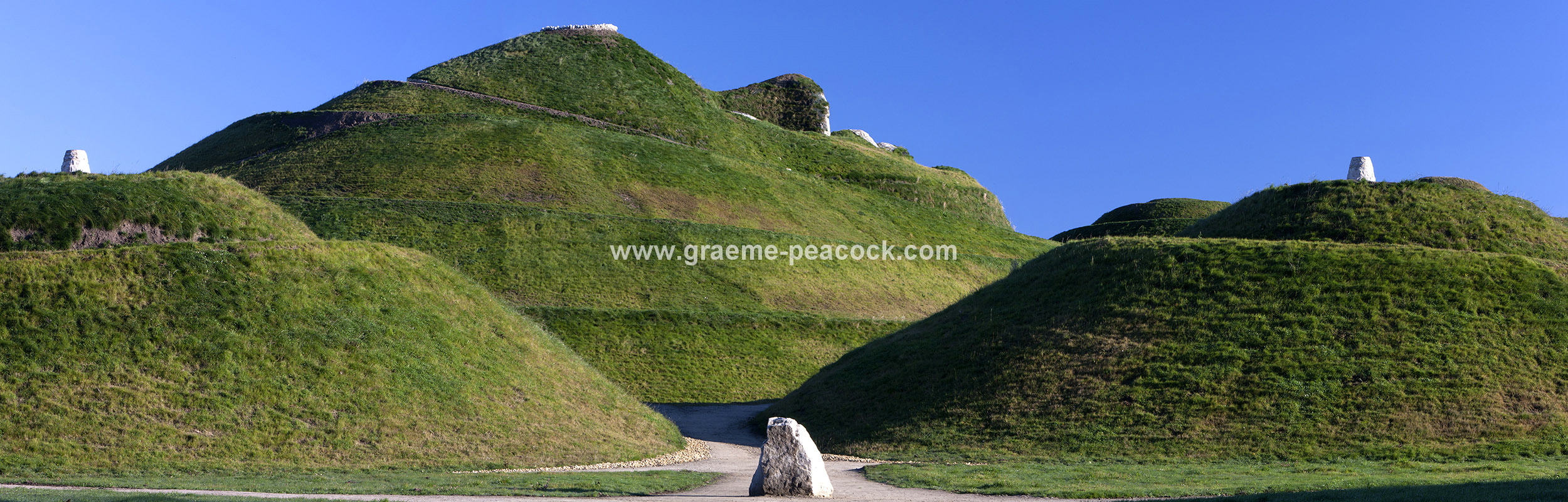Panoramic image of 'Northumberlandia' near Cramlington, Northumberland