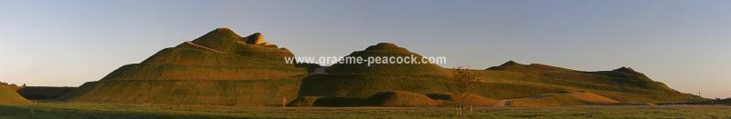 Panoramic  image of 'Northumberlandia' near Cramlington, Northumberland