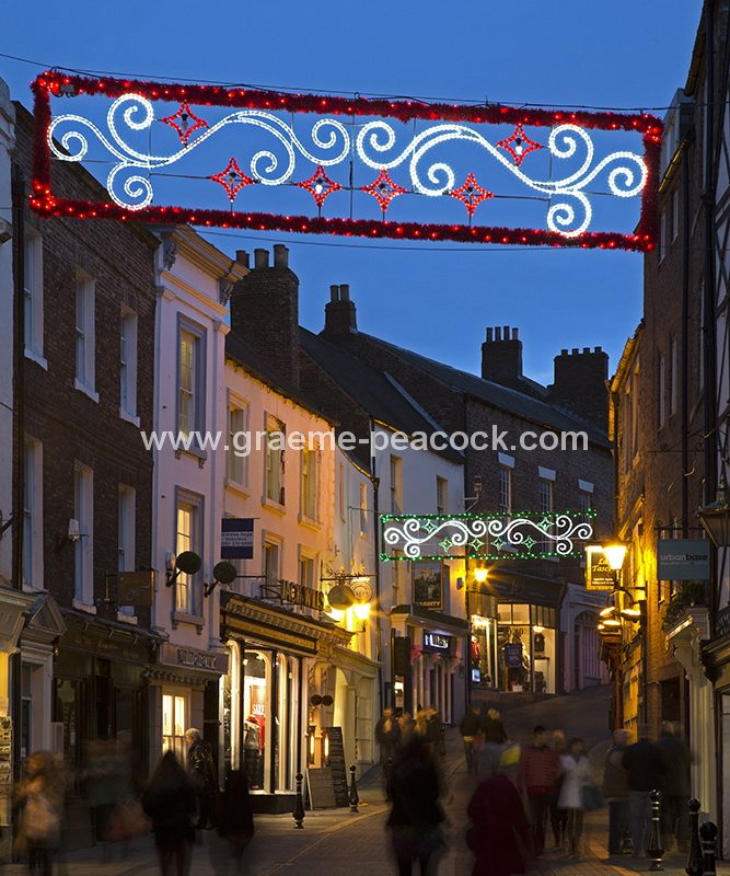 Saddler Street at Christmas, Durham City, County Durham