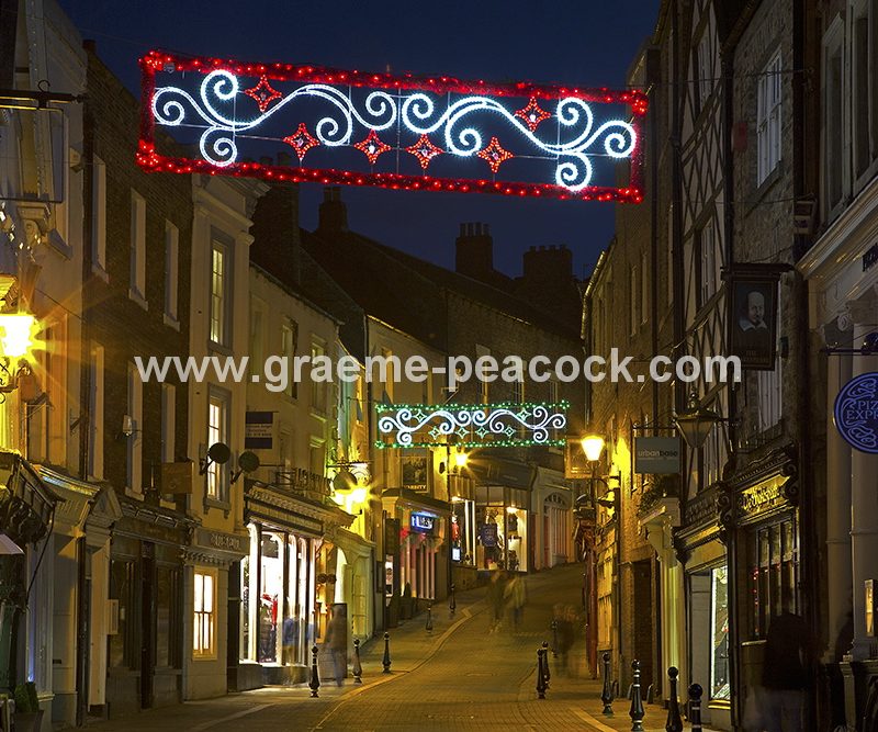 Saddler Street at Christmas, Durham City, County Durham