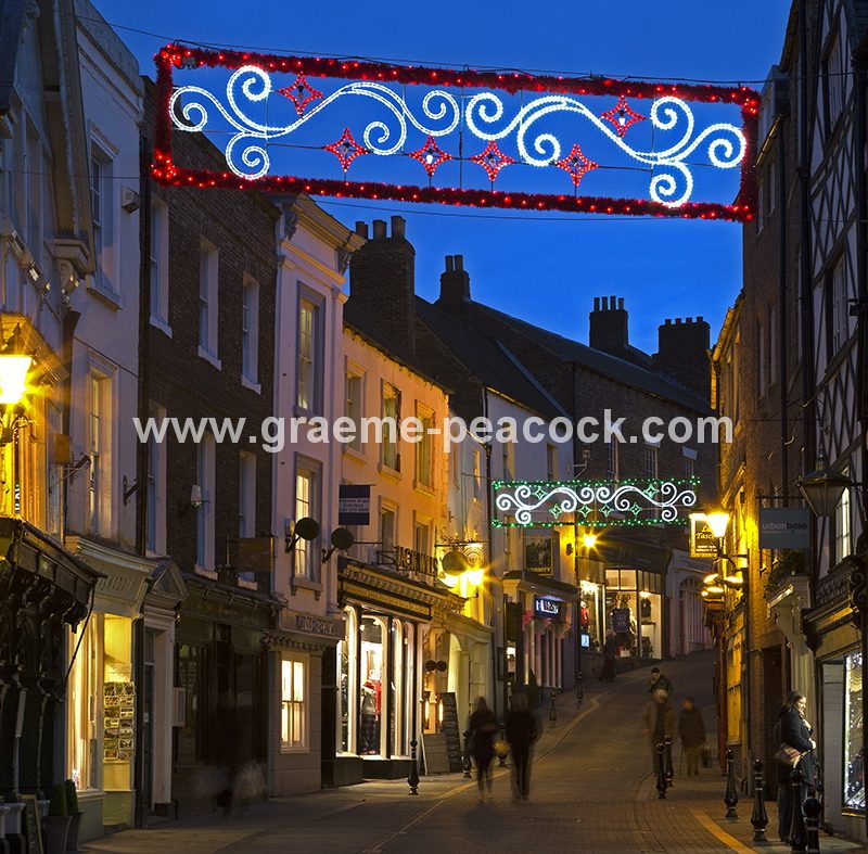 Saddler Street at Christmas, Durham City, County Durham
